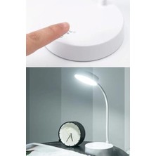 Şarjlı Dokunmatik Akrobat Masa Lambası – 12 Led'li Katlanabilir Kitap Okuma ve Çalışma Işığı, Beyaz Işık, Işıldak Modlu Taşınabilir Masa Üstü Lamba-Kitap Okuma Işığı