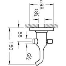 Suit U A42490 Çıkış Ucu, El Duşu Çıkışlı, Krom