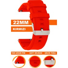Cobra Xiaomi Mi Watch S1-S2 Yuvarlak Kasa Uyumlu 22MM Silikon Saat Kordonu Kayışı MSLK22