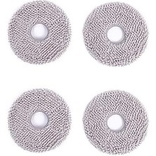 Ecovacs Yıkanabilir Paspas Pedleri 4 Adet Deebot X2 Omni/ T20 Omni/ T10 Omni/x1 Omni/x1 Turbo Serisi Vakum ve Paspas Temizleyici, Gri