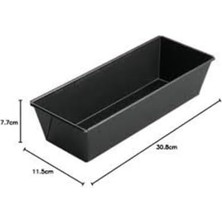 Yapışmaz Dikdörtgen Baton Kek ve Ekmek Kalıbı – 30 cm Uzunluk, Dayanıklı Metal, Fırın Dostu, Profesyonel Kullanıma Uygun, Siyah