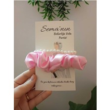 PremiumPort Pembe Saten Toka ve Inci Bileklik Seti, 20 Adet, Özel Gün Hediyesi