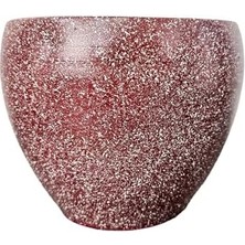 Bitki Tasarımı Ev Dekorasyon Bordo Granit Toprak Saksı Saksılık Salon Çiçeklik - 15 cm