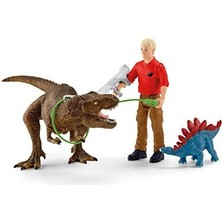 Schleıch 41465 Tyrannosaurus Saldırısı Oyuncak Figürü, Çok Renkli