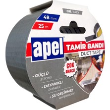Tamir Bandı (Duct Tape) Askılı Karton 48 mm x 25 M Gri