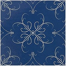 Retro Kendinden Yapışkanlı 12 Inç Yer Karosu, 20 - 30,48 cm x 30,48 Cm, Lacivert Inci Desenli - Soyma ve Yapıştırma, Mutfak, Yemek Odası, Yatak Odası ve Banyolar Için Kendin Yap Zemin