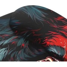 Angry Tiger Bilek Destekli Mouse Pad,baskılı Masa Pedi,ergonomik Rahat Konforlu Mouse Pad