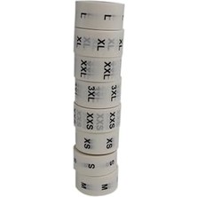 , Hazır Al Hızlı Al Pp Şeffaf Beden(Size) Etiketi 25MM x 25MM Çap Ruloda 500 Adet (X Small)