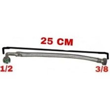 Gömme Rezervuar Dirsekli Şamandıra Bağlantı Fleksi 3/8-1/2 20 Cm…