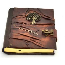 Legend Deri Antik Kahverengi Hayat Ağacı Eskitme Hakiki Şamua Kağıt Hediyelik Anı Günlük Ajanda Defter