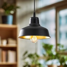 Siyah Tekli Sarkıt Aydınlatma, Ev, Ofis, Cafe, Restoran Avizeleri, E27 Duy