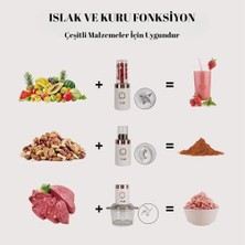 Yui M2001 3'ü 1 Arada Rondo Seti 300W 2L Kapasite Beyaz Rose İki Kademeli Hız Ayarı