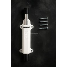 Basmalı Kapı Stoperi, 4 Vida Dahil, Dayanıklı Metal, Kolay Montajlı, Modern Tasarımlı Kapı Tutucu, Estetik ve Ergonomik Iç Mekan Aksesuarı (Beyaz)