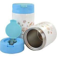 Çelik Içli Termos 500 ml Mavi Çelik Kaşık Ile TX-6129