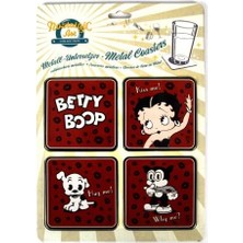 Betty Boop Bardak Altlığı Seti - Boop Sanat