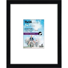 Americanflat 11X14 Siyah Resim Çerçevesi - 5x7 Mat ve 11X14 Mat Olmadan Görüntüler - Kırılmaya Dayanıklı Camlı Kompozit Ahşap - Duvar Için Yatay ve Dikey Formatlar