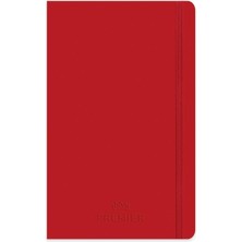 13X21 96 Yaprak Kareli Ciltli Premier Defter - Kırmızı