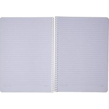 Pruva A4 Pet Spiralli Karton Kapaklı Defter 144 Yaprak - Astarlı - Gri/mavi(Çeşitli Renk)