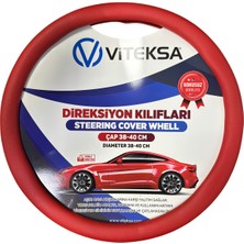 İzipec Silikon Direksiyon Kılıfı Kırmızı 38 cm Kokusuz