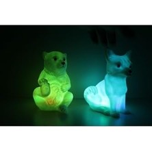 Kutup Ayısı ve Kar Tilkisi Rcb Renk Değiştiren LED Gece Lambası