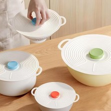 3’lü Vakumlu Silikon Kapak Seti | Esnek Sızdırmaz Kapaklar | Mikrodalga ve Bulaşık Makinesi Uyumlu | Gıda Koruma ve Saklama Kapağı