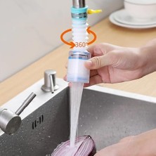 2 Adet 360 Derece Dönen Su Filtreleme Özellikli, Ayarlanabilir Musluk Filtresi, Katlanabilir Uzayan Mutfak ve Banyo Tasarruflu Musluk Ucu, Sıkıştırmalı, Güvenilir Dayanıklı