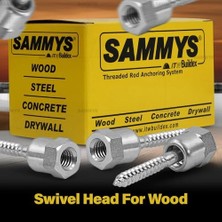 8139957-25 Sh-Gst 20 3/8" Vida Döner Dişli Çubuk Çapa Ahşap Için Tasarlandı, 17 Derece Açı Kapalı Dikey Kurulur, Elektro-Çinko Çelik (25 Paket) 25'li Paket, 25 Adet