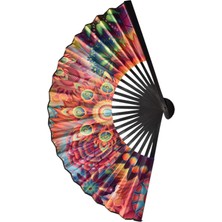 PremiumPort Bambu Çiçek Desenli El Yapımı Yumuşak ve Hafif Yazlık Vantilatör