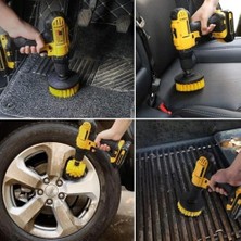 3'lü Matkap Ucu Temizleme Fırça Seti – Banyo, Küvet, Duşakabin, Araba Jant ve Koltuk Temizliği Için Renkli Fırçalar, Kompakt Boyut