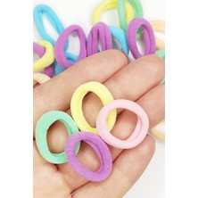 Gampus Neon Canlı Renklerde Mini Lastik Toka 400LÜ Çoklu Sağlam Lastik Toka Örgü Toka
