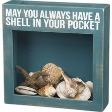 Primitives By Kathy 24672 Kabuk Tutucu-May You, 10X10 Inç, Deniz Mavisi, Beyaz