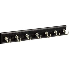 Pirinç Fbkeyt7-Bse-R 34,3 cm Anahtar Ray ile 7 Haken Siyah & Saten Nikel, Fbkeyt7-Bse-R