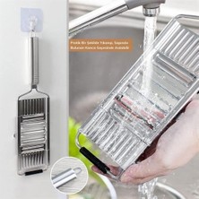 Ayarlanabilir 3 Farklı Başlıklı Tutmalı Sebze Dilimleyici Peynir Rendeleyici Aparat, Metal Sağlam Rende