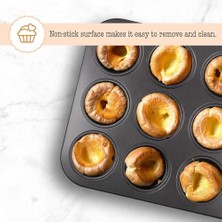 12’li Muffin ve Fırın Tepsisi – Yapışmaz Metal Kek Kalıbı, 12 Gözlü Muffin Kabı, Cup Cake Pişirme Tepsisi, Fırın Uyumlu Kek Kalıbı