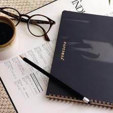 A4 Siyah Karton Kapak 70 Yaprak 110 Gram Kareli Not Defteri