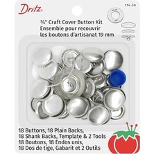 114-30 El Işi Kapak Düğmesi, Beyaz, Size 30 (3/4-Inch)