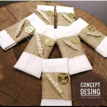 PremiumPort Şık Tasarım Nişan, Kına, Nikah, Düğün, Sünnet Hediyelik Mendil 10 Adet