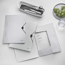 Ince Lastikli Dosya, Metalik Beyaz