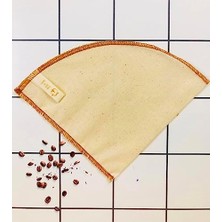(3 Adet) "çift Katlı" V60.4 Yıkanabilir, Kumaş, Organik Kahve Filtresi, AĞARTILMAMIŞ%100 Ham Pamuk - Ekolojik Filtre (3ADET)