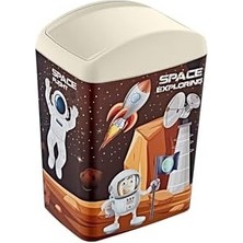 Soft Resimli Çöp Kutusu Döner Kapak 5 Lt Space