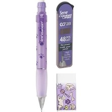 Doğa Desenli Deep Kalem, Deep Silgi ve Deep Min, 0.7 Mm, Lavanta