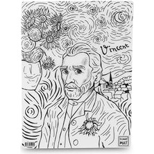 Mat Vincent Van Gogh & Salvador Dali, 30X40CM, 6'lı Kalemli