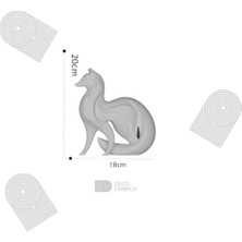 Modern Tilki Biblo – Geometrik Hayvan Figürü Heykeli | Iskandinav Ev Dekoru, Kitaplık ve Raf Süsü, Estetik Hediyelik Obje