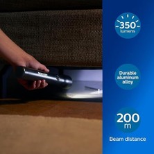 SFL4003T/10 El Feneri – LED El Feneri, 6 Aa Pil (Teslimat Kapsamına Dahildir) – 350 Lümen – Siyah