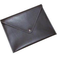 2k Pu Deri A5 Küçük Boy Dosya Klasörü Belge Tutucu Su Geçirmez Portföy Zarf Dosya Klasör Kılıf A5 Çıtçıtlı Dosya 19,5X24,7 cm - Kahverengi