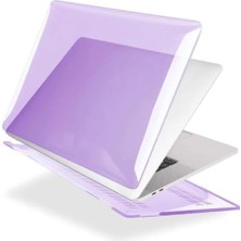 MacBook Pro Kılıf 16.2 Inç M4–m3–m2–m1 Uyumlu Kristal Parlak Tpu Şeffaf Ultra Ince Darbe Çizik Koruyucu Hardcase Sert Kapak Açık Lila