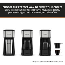 Krups Simply Kahve Makinesi - Paslanmaz Çelik Seyahat Bardaklı Çoklu Servis 4'ü 1 Arada