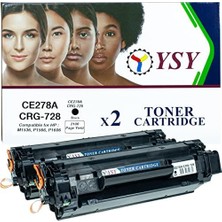 Ysy CE278A 1536 1606 1536DNF P1606 P1566 P1560 - 2100(2.1K) Sayfa Verimli Muadil (1 Kutuda 2 Toner)