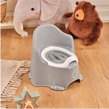 Lazımlık Ilk Tuvalet Eğitimi Çıkarılabilir Kapaklı Hazne Portatif Taşınabilir Gri