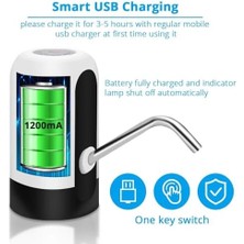 Mjıya 2,5 Litre Su Sebili, Dağıtıcı De Agua Para Botellon, Evrensel Su Şişesi Pompası, Şalterli ve Usb, Kamp, Mutfak, Atölye, Garaj Için (Beyaz)